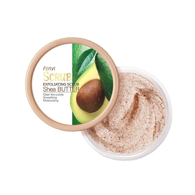 Shea Butter Body Scrub Exfoliërende Hydraterende Hydraterende Olie Controle Reiniging Modder Scrub Crème Lichaamsverzorging Product 100g