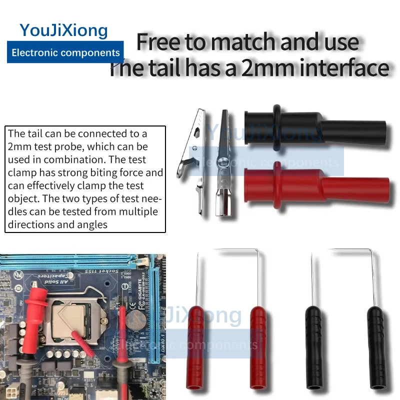 Multimeter Test Probe Tip Lead Extended Piercing Needle Removable Accessory