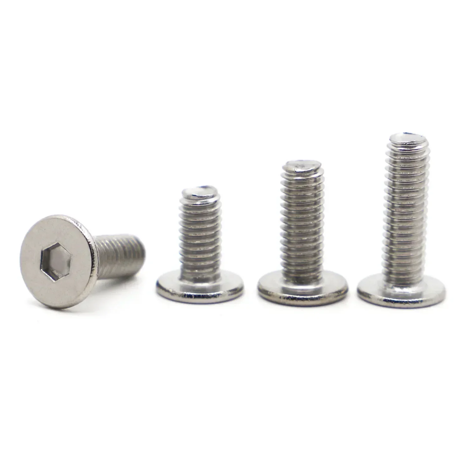 

5-50PCS CM M1.6 M2 M2.5 M3 M4 M5 M6 M8 304 Stainless Steel Hex Socket Ultra Thin Super Low Flat Wafer Head Allen Cap Screw