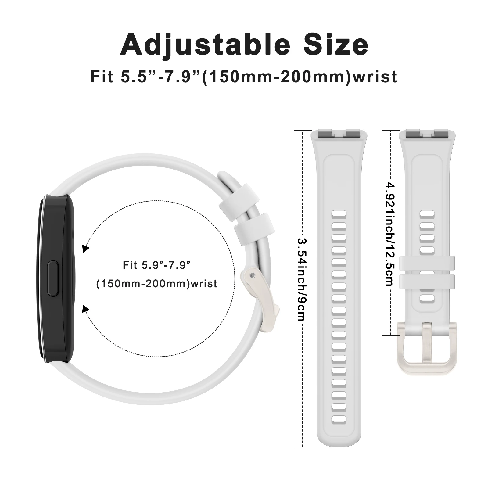 Silicone Strap For Huawei Band 8 9 Sport Breathable Watchband Replacement Wristband Bracelet for Huawei Band 9 8 Accessories