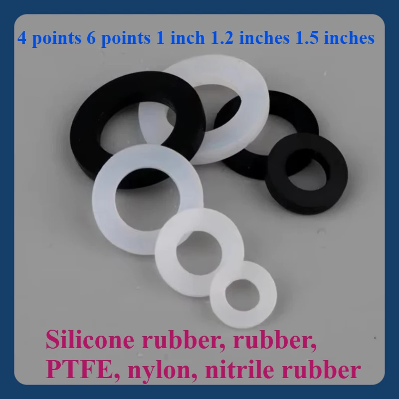 

Silicone rubber sealing gasket, PTFE corrugated tube, water inlet hose, rubber valve with filter screen gasket