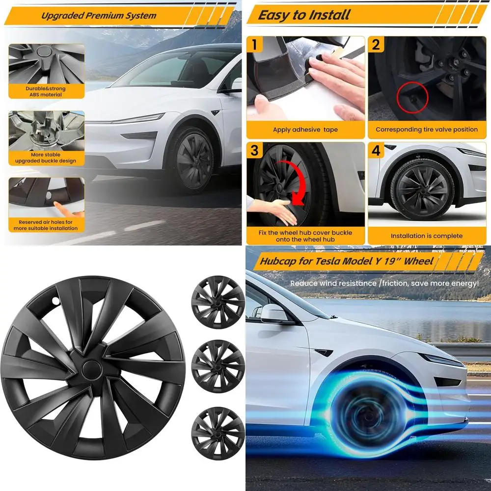 

4 шт. чехлы на колеса для новой Tesla Model Y Juniper 19 дюймов 2025-2026, колпаки ступиц подходят для Tesla Model Y Juniper, защита обода W