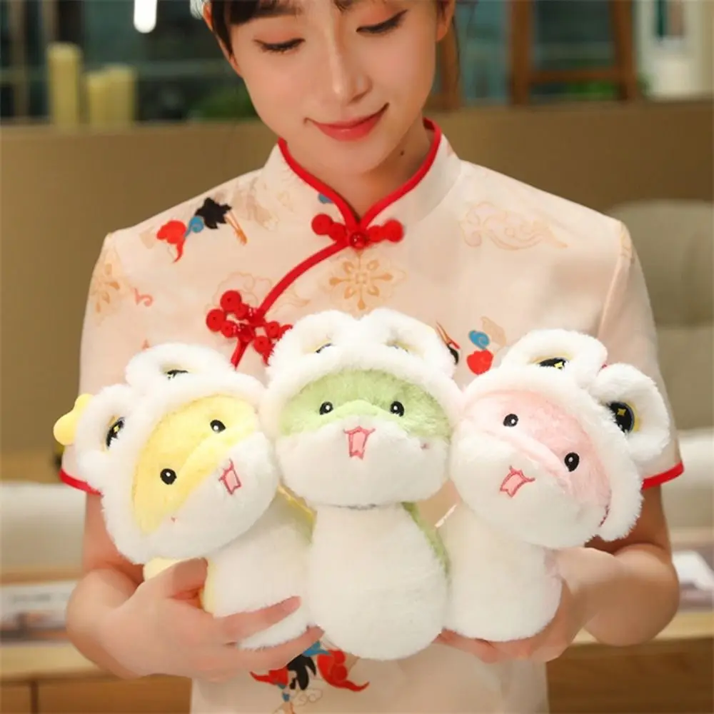

Novelty 24CM Snake Stuffed Lion Dance Cartoon Snake Flower Ornaments Snake New Year Mascot Children Gift