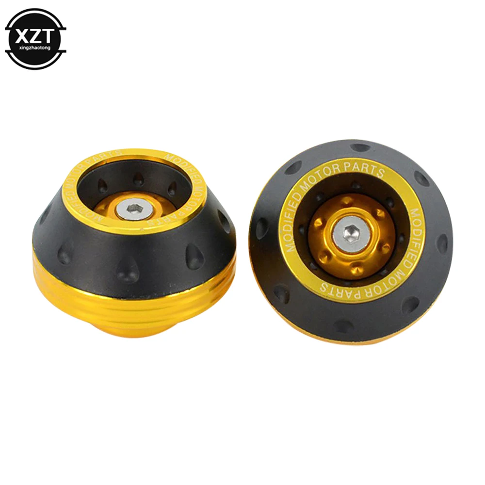 2PCS Motorrad Crash Protector Rad Schutz Pads Motorrad Motocross Reifen Rahmen Slider Bunte Moto Ausrüstung Zubehör