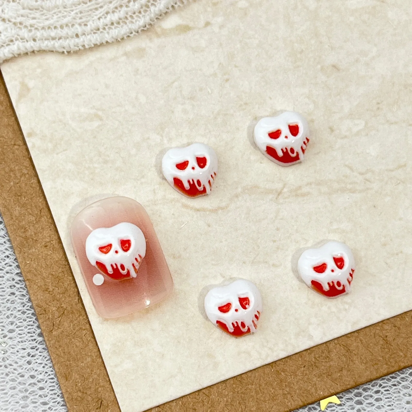 LYLE 20 Stück Niedliche Gruselige Halloween Cartoon Nagelkunst-Charms 3D buLaBU Totenkopf Kürbis Harz Flatback DIY Nageldekorationen Bling Set – Detail 15