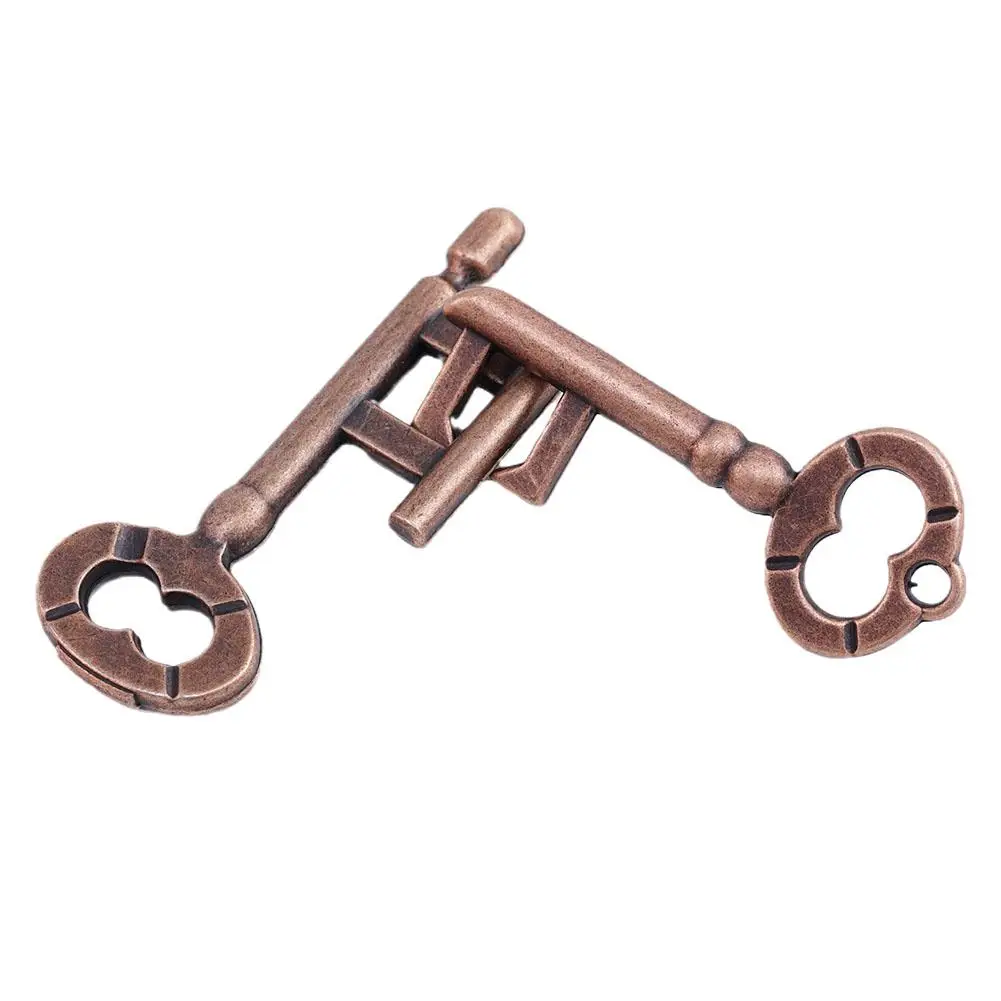 1Pcs Luban Lock Educational Intellectual Toys IQ Toys Brain Teaser Metal Wire Puzzles Magic Trick Toy Untie Key Lock