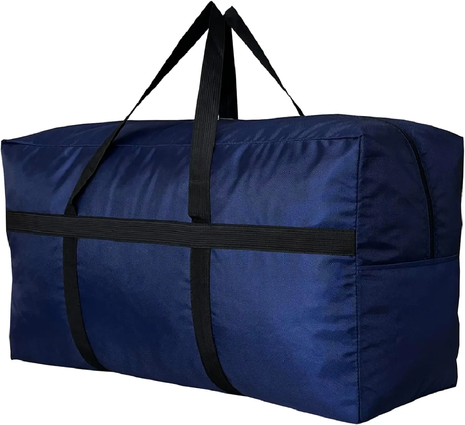 Bolsa de lona de almacenamiento extra grande para viaje, bolsa de lona de viaje grande gigante de gran tamaño negra