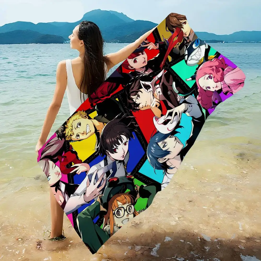 P-persona 5 C-classic Anime Big Microfiber Beach Towels Quick Dry Towel Sand Beach Towels Pool Towel For Travel Swim Pool Yoga
