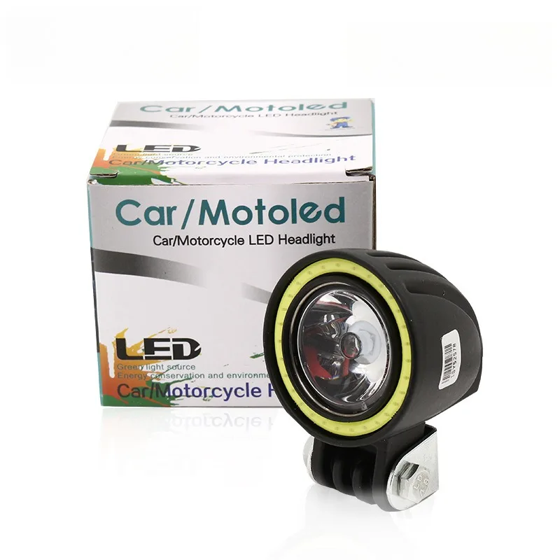 1X LED Motorcycle headlamp Driving Daytime Off road Led Light Car headlights 1000lm LED Angel Eyes fog lamp Worklight 12V 24V