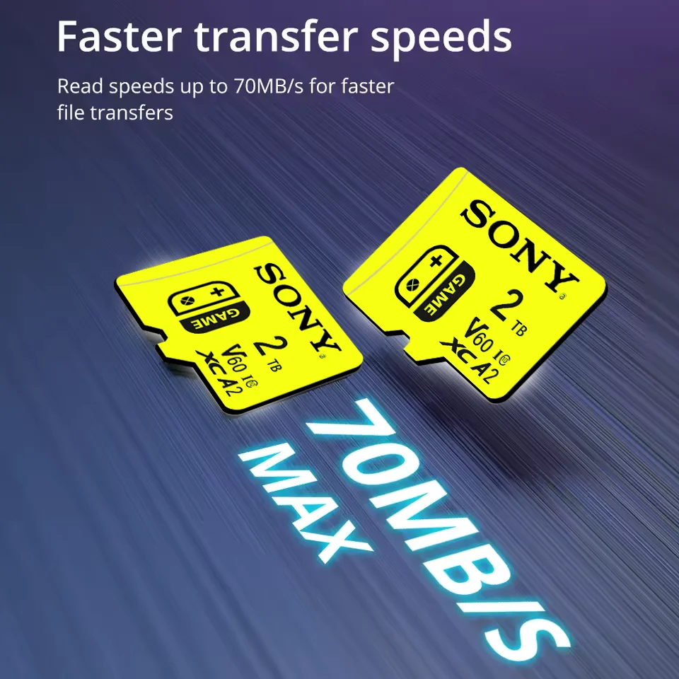 SONY High Speed Micro SD Card 128GB/256GB/512GB/1TB Class 10 UHS-I TF Flash Memory Card for USB Pen Drive