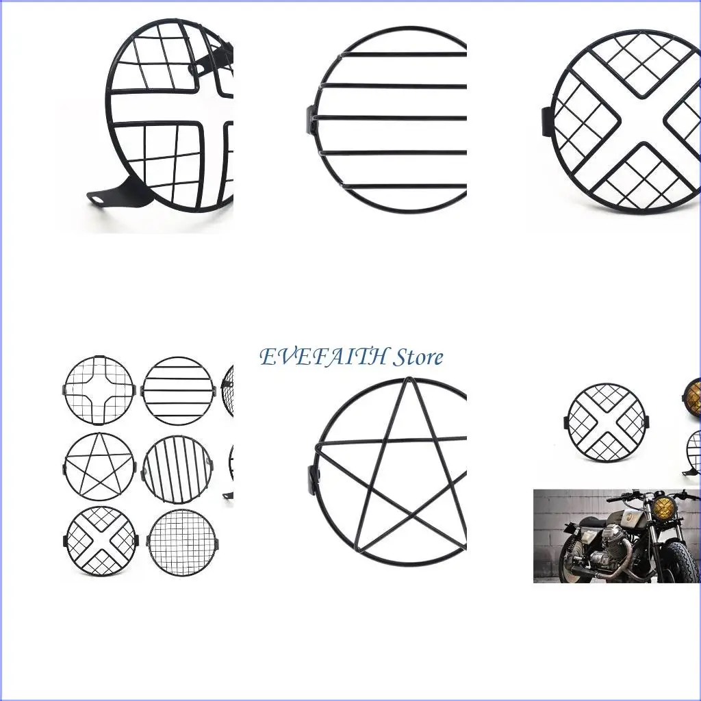 

124B Scooter Extension Headlamp Bracket Motorcycle Headlight Fog Lamp Guard Grille Cover for Case Easy to Install