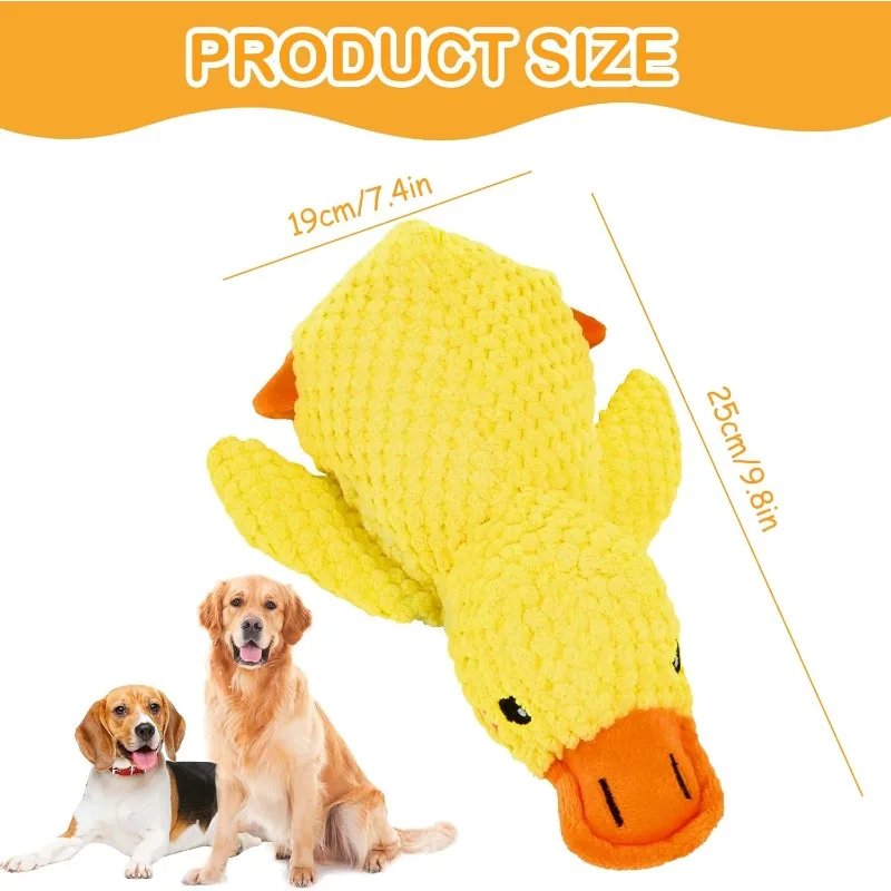 Dog Calming Duck Yellow Duck Dog Toys The Ducks Calming Pillow, Dogs Ducks Toy with Quacking Sound for Indoor Dogs Puppy Toys