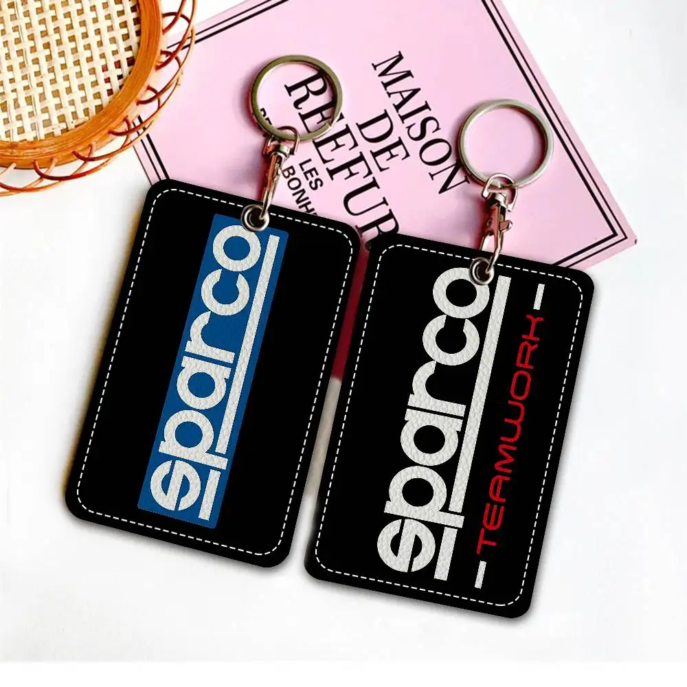 Portachiavi con logo S-Sparco Porta carte Portachiavi Bus bancario ID Carte di credito Portachiavi