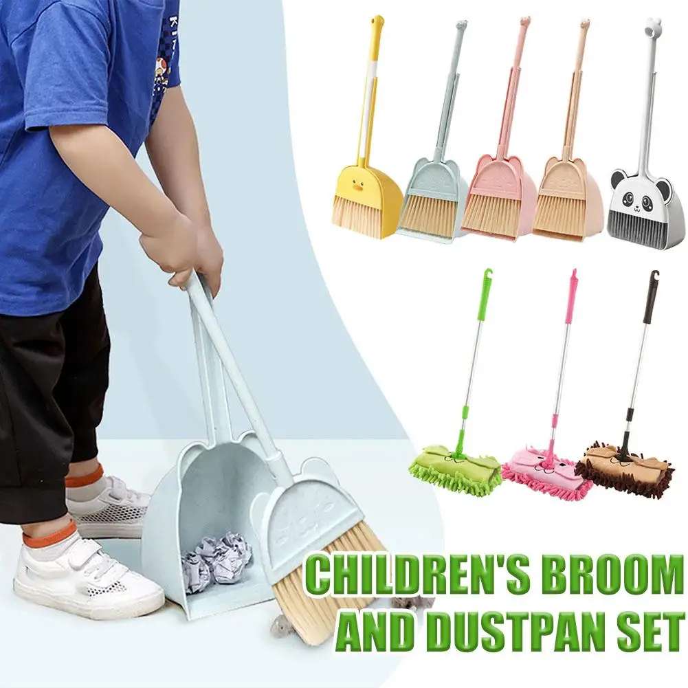 

Children Play House Toys Mini Broom with Dustpan Funny Cleaning Toys Children Sweeping House Cleaning Toy Set