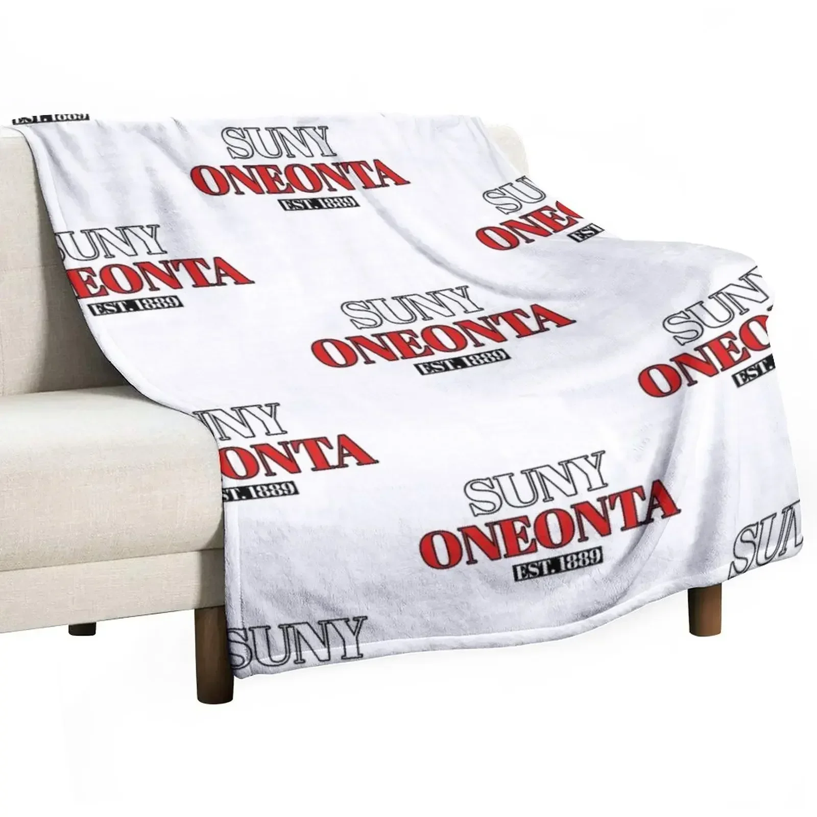 

SUNY Oneonta straightforward Throw Blanket Thins Soft Plaid manga for babies Blankets