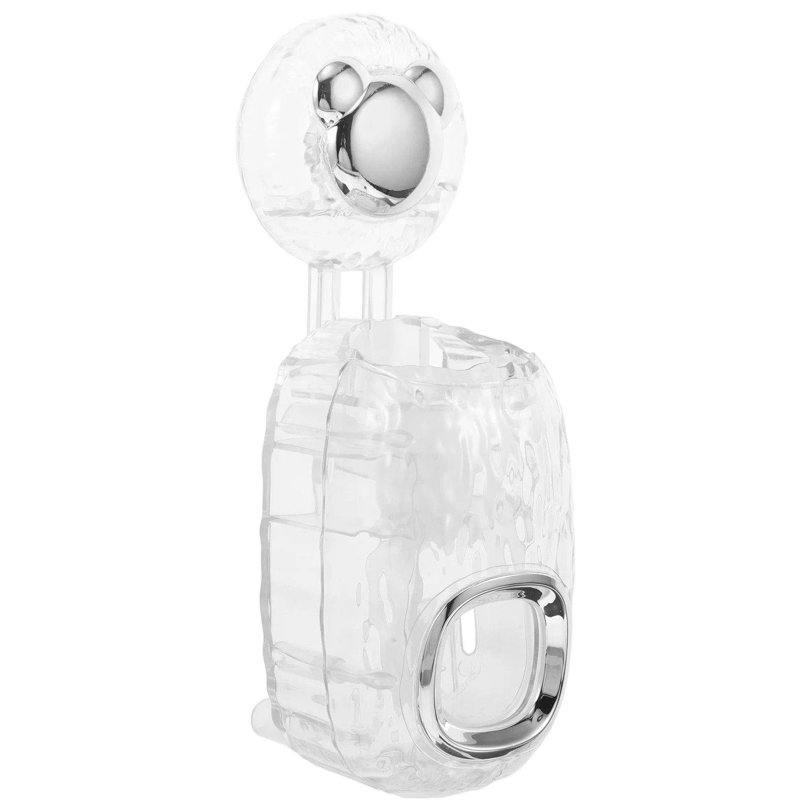 موزع معجون الأسنان الأوتوماتيكي على الحائط، كوب شفط، تصميم شفاف للحمام، سهل التركيب، لا يتطلب مثقاب بدون جهد