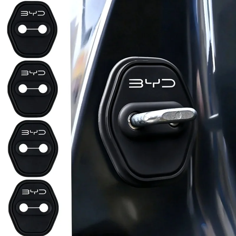 Car Door Lock Cover Auto Door Lock Buckle Cap Car Door Lock Shield For BYD Seal U Dolphin Mini Sealion 7 Song Pro ATTO 3 Yuan UP
