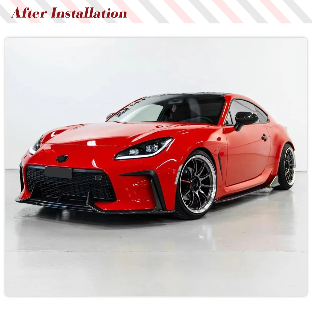 Carbon Fiber Car Side Skirt Apron Extension Lip Spoiler Rocker Panels Protect Cover For Toyota GR86 Subaru BRZ 20222 2023