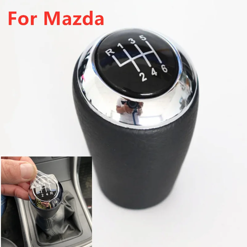 For MAZDA 3 BK BL (06-12) 5 CR CW (05-13) FOR MAZDA 6 II GH (07-12) CX-7 ER (06-12) 5 6 Speed Car Gear Shift Knob Accessories