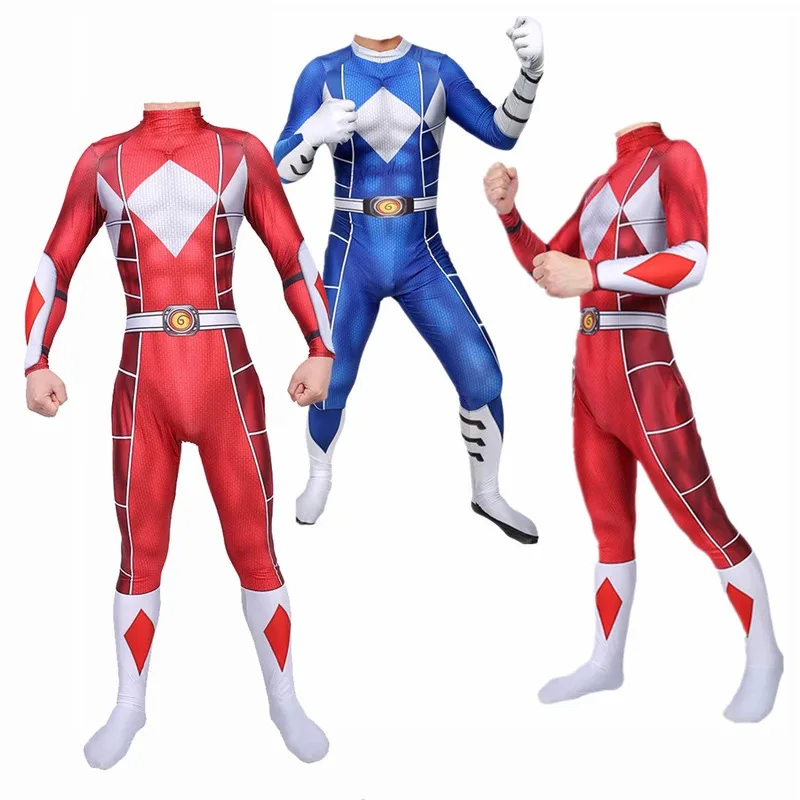 YI01 Adult Kids Power Samurai Sentai Shinkenger Rangers Costume Superhero Cosplay Halloween Birthday Party Zentai Suit JumpJk8*@