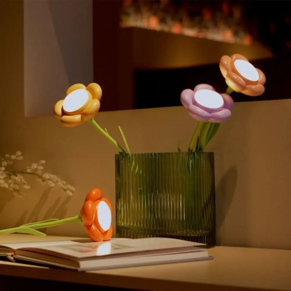 

Home Decoration Eye-Protection Flower Night Light Soft Light Small Book Lamp LED Lamp Kid's Room 3 Gear Study Desk Lamp Reading