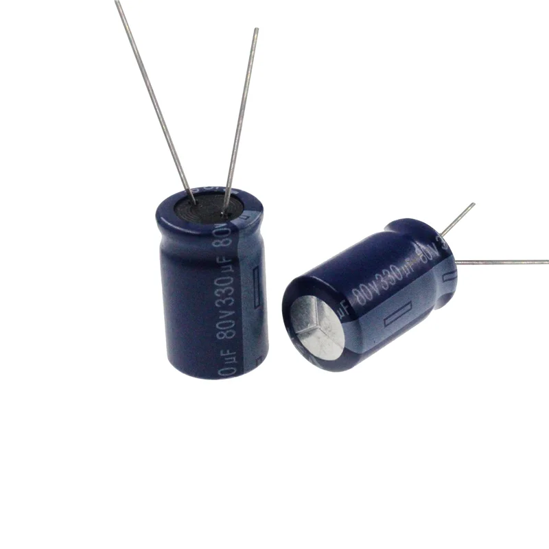 5PCS Through Hole Aluminum Electrolytic Capacitor 80V 330UF 13 * 20