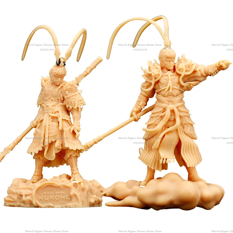

1/64 1/43 Scale Miniature Scene Micro Dolls Mythical Sun Wukong The Monkey King Un-panited White Mini Figure Male Model A374