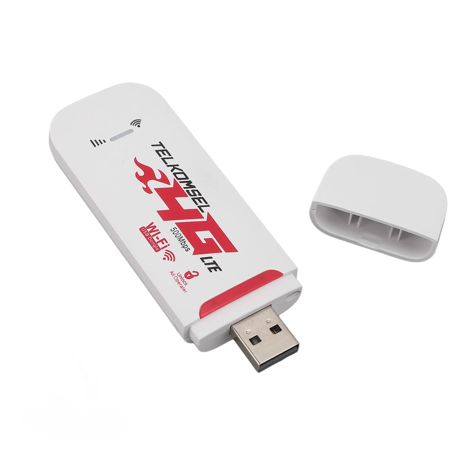 

500Mbps 4G LTE USB Modem Dongle Router with SIM Card Slot Portable Travel WiFi Hotspot Router for Europe Asia Oceania Africa