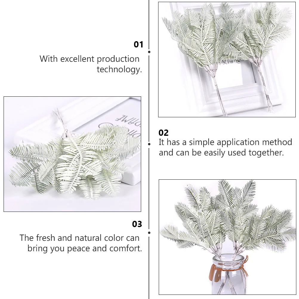 

4Pcs Artificial Leaves Fake Plants DIY Bonsai Decoration Plastic Decorative Plant Simulate Leaves Creative Home Decor