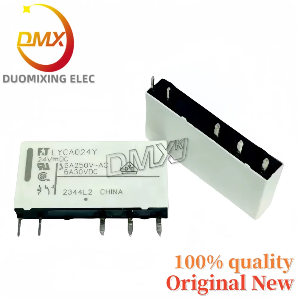 1-5PCS 100%New TR-LYCA024Y LYCA012Y LYCA005Y 5Pin 6A 24V 12V 5V 41F type relay HF 41F-1Z-C2-1 Ultra-thin relay module base