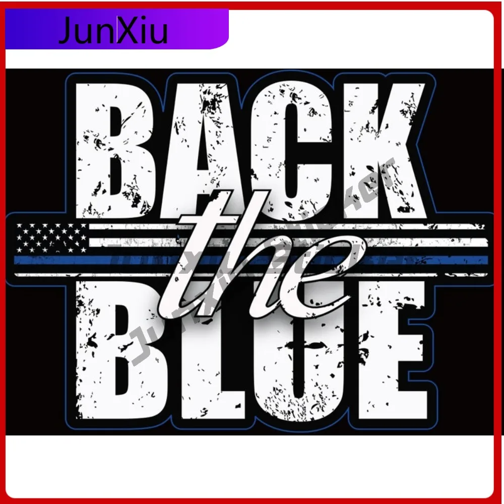 

Back The Blue Thin Blue Line Sticker Law Enforcement Exterior Decal Accessories For Car Bicycle Camper Windows Windshield Luggag