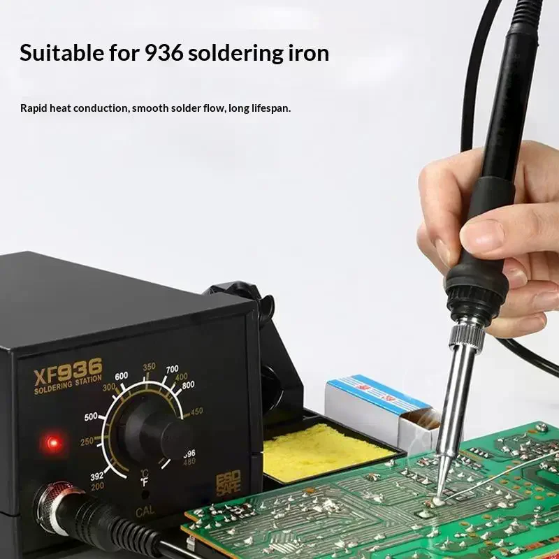 5Pcs/10Pcs 900M-T Soldering Iron Tips Set Pure Copper Electric Soldering Iron Replacement Head For DIY Electronic Repair