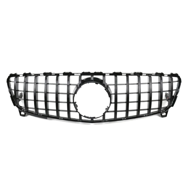 ABS Fiber Front Bumper Grille Glossy Black For Mercedes Benz Class A W176 GT 2016-2018 Modifiable parts Grills