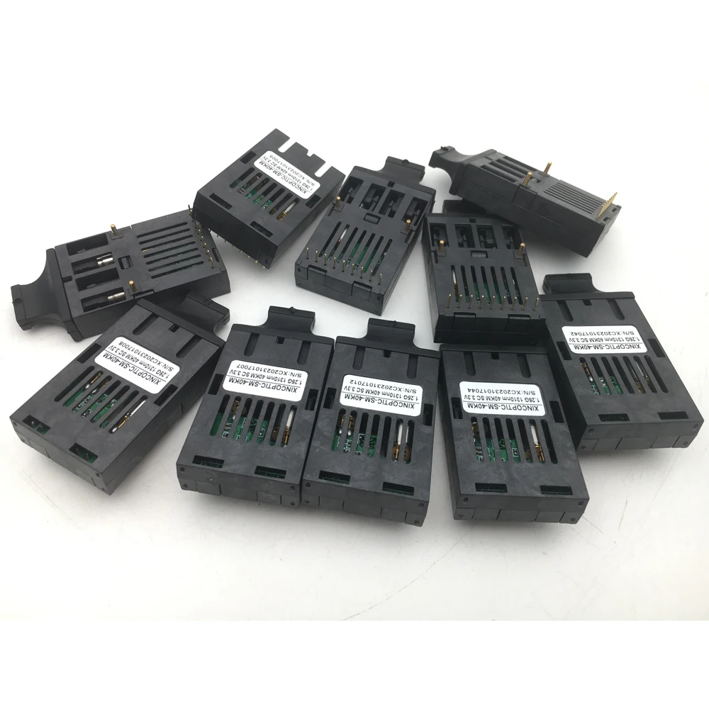 1x9 Fiber Transceiver 1.25G 1310nm Single Mode Dual Fiber 40KM SC 3.3V 1*9 Gigabit Optical Transceiver Module