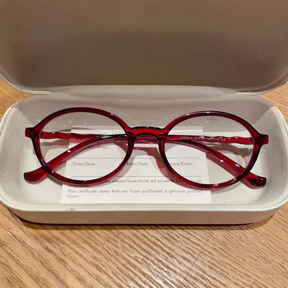 Y2K Oval Anti Blue Light Blocking Glasses Korean Style Women's Clear Anti Radiation Filter Glasses Anti Radiation Eyeglass