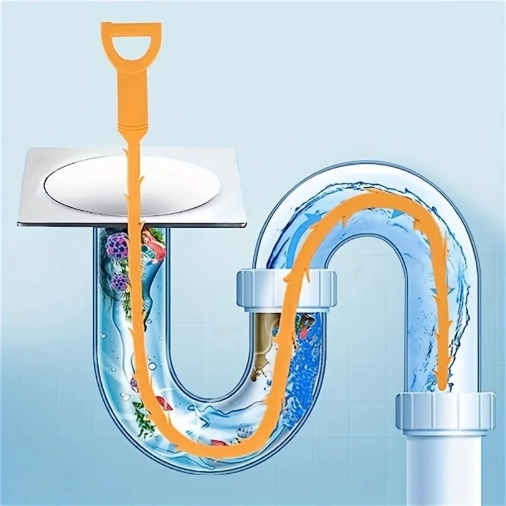Heißer Haarentfernungshaken, Kanalreinigungswerkzeuge, Abflussreiniger für Rohre und Waschbecken, Verstopfungsentferner, Reinigungszubehör für Toilettenabflüsse – Detail 6