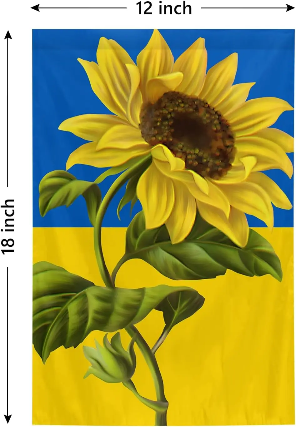 Ukraine Flag Patriotic 12 x 18 Inchs Polyester Double Sided for Indoor Outdoor, Ukrainian Flag Use for Yard Gardens, Parades NKK