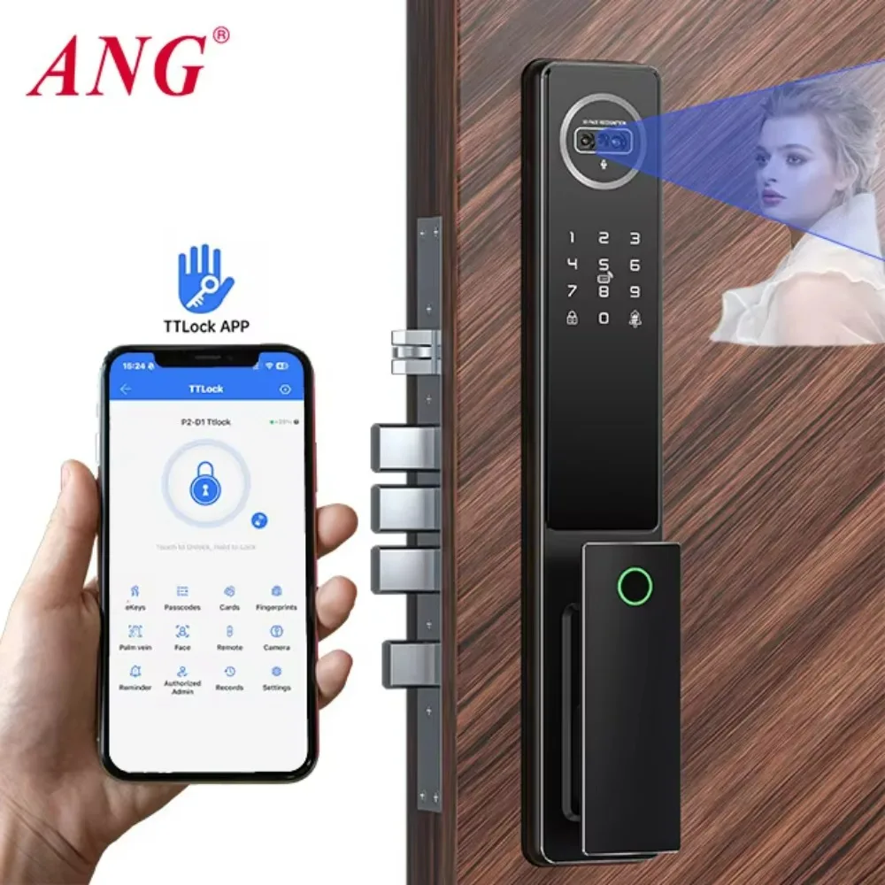 

3D Face Recognition Intercom Lithium Battery for Smart Door Lock Fingerprint Password Ic Card Ttlock Palm Vein Digital Door Lock