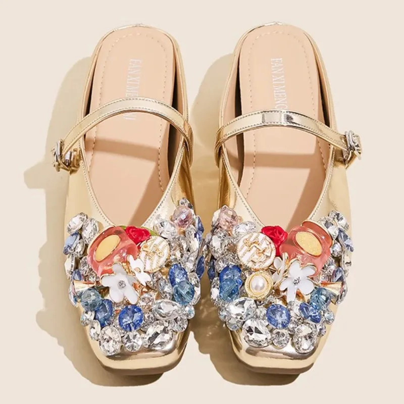 

Летние ретро-шлепанцы с пряжкой, женские дизайнерские сандалии на плоской подошве, удобные нескользящие повседневные пляжные шлепанцы с открытым носком для женщин