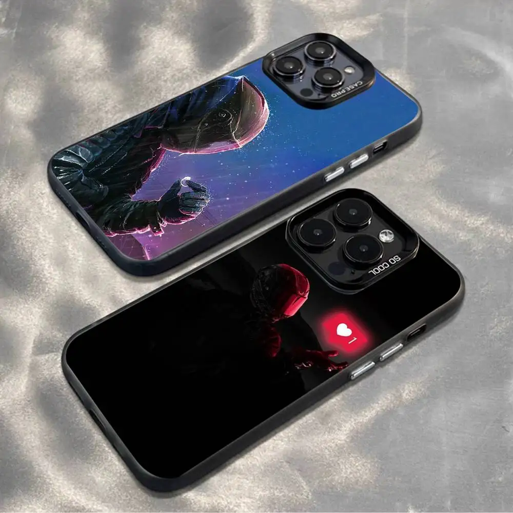 

Motorcycle Rider Phone Case For iPhone17,16,15,14,13,12,11,Mini,Pro,MAX,plus,Black Matte Shockproof Cover