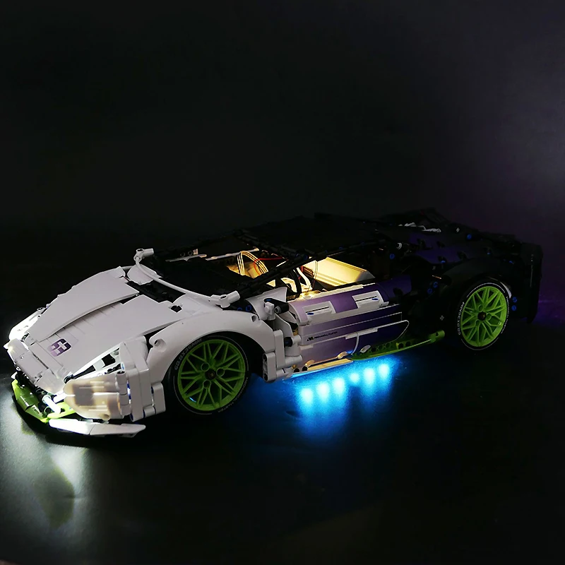 Diy Rc Led Light Kit Voor Lego 9804 Technische Sportwagen (Alleen Led Licht, Zonder Blokken Model)