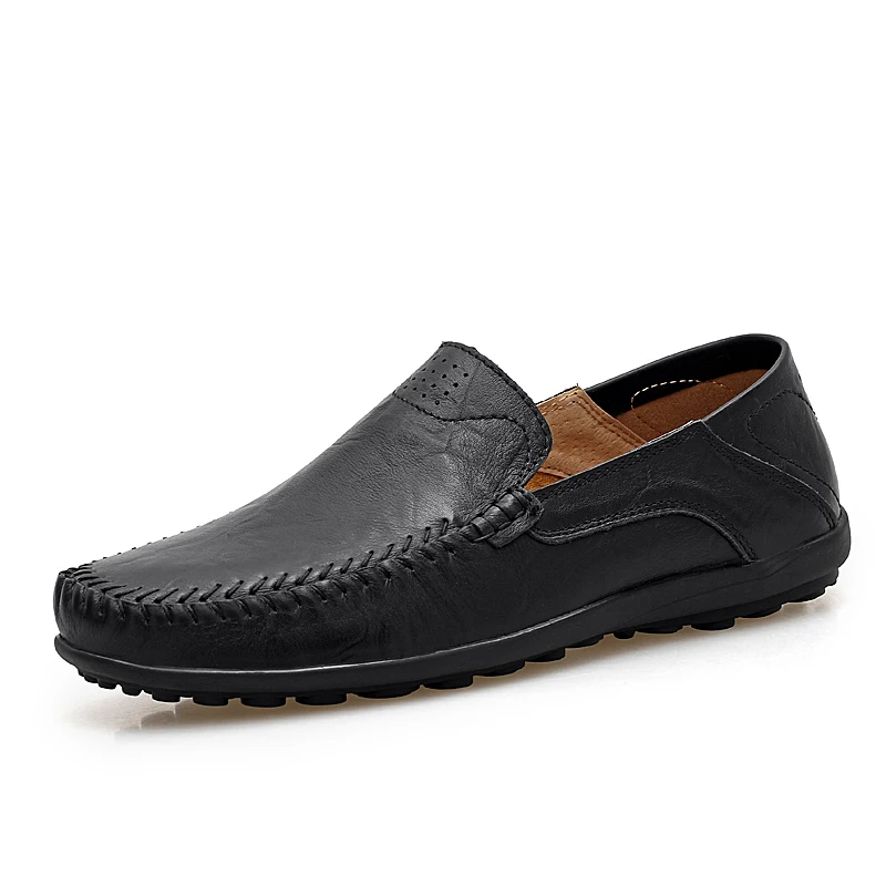 Handmade Shoes Genuine Leather Casual Shoes For Men Flat Platform Walking Shoes Outdoor Footwear Loafers Breathable Sneakers