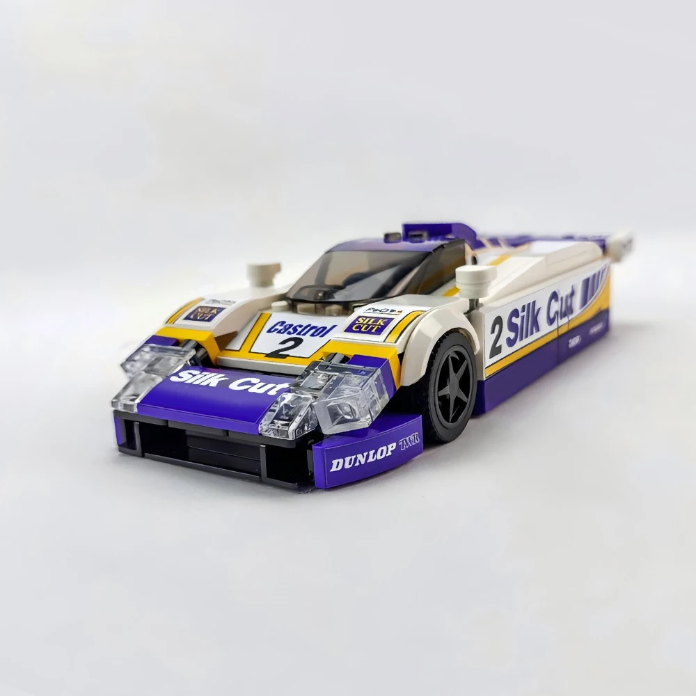 ความเร็ว MOC 268 ชิ้น ​ ​ Champion 1988 World Sports Car Championship XJR-9 Racing Building Blocks ของเล่นเด็กคริสต์มาสของขวัญ