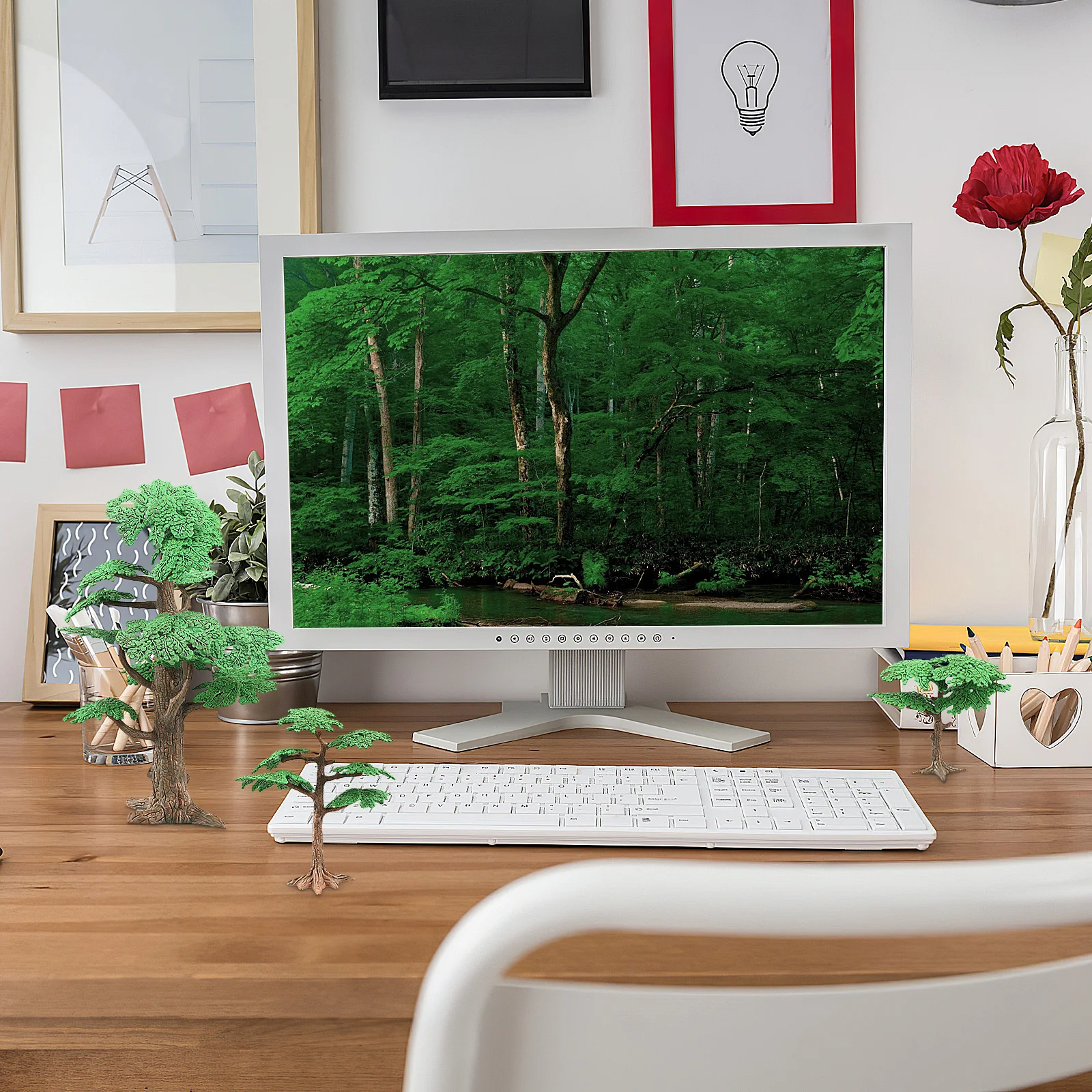 

3pcs Artificial Plants Simulation Artificial Plant Tree Ornament Office Home Decor Fake Plant Decoration Green