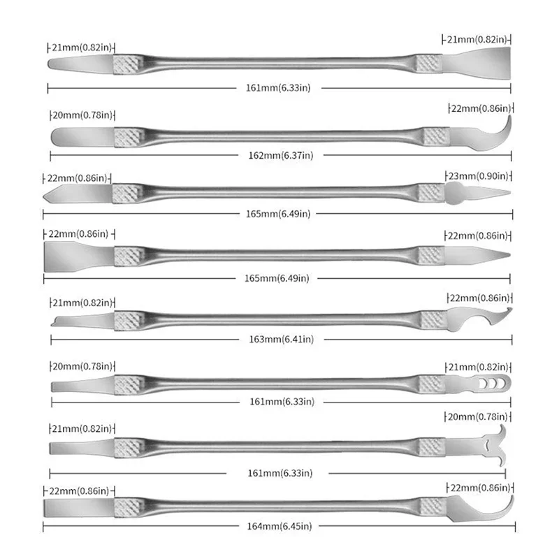 8pcs CPU IC Glue Remover Phone Repair Tool C Chip Repair Thin Blades Piratical Repair Hand Tool For Mobile Phone Computer