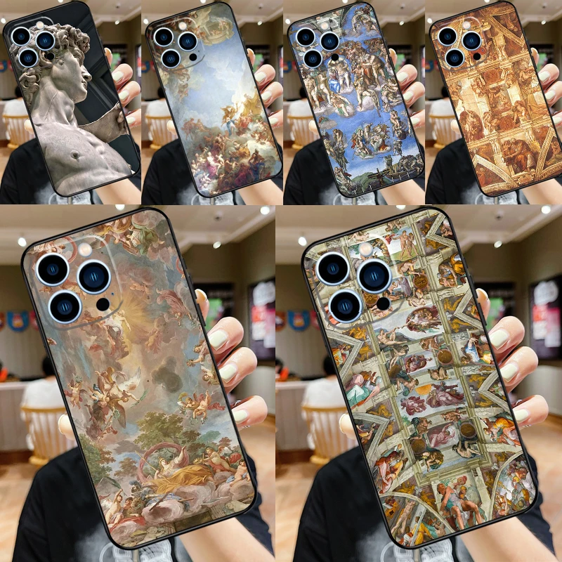 Michelangelo Art Phone Case For Samsung Galaxy S25 S26 Ultra S21 S22 S23 S24 Ultra S10 S20 Plus S25 FE Cover