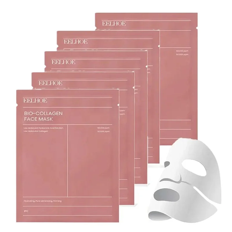 

1/5/10PCs Bio Collagen Face Mask Shrink Pores Deep Hydrating Overnight Mask Moisturizing Refreshing Brightening Face Skin Care