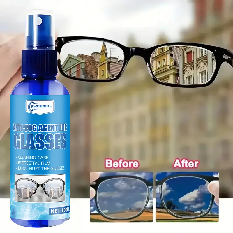 

Антизапотевающий спрей (100 мл, 1 шт): очки/мотоциклы/автомобили/очки, портативный, ясное видение, антибликовый, безопасный для глаз, все сцены