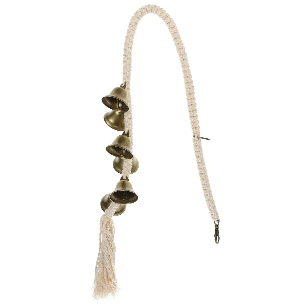 

Door Knob Cotton Rope Dog Training Bell Hanging Alarm Woven Puppy Rope Bells Adjustable Durable Pet Doorbell for Potty Training