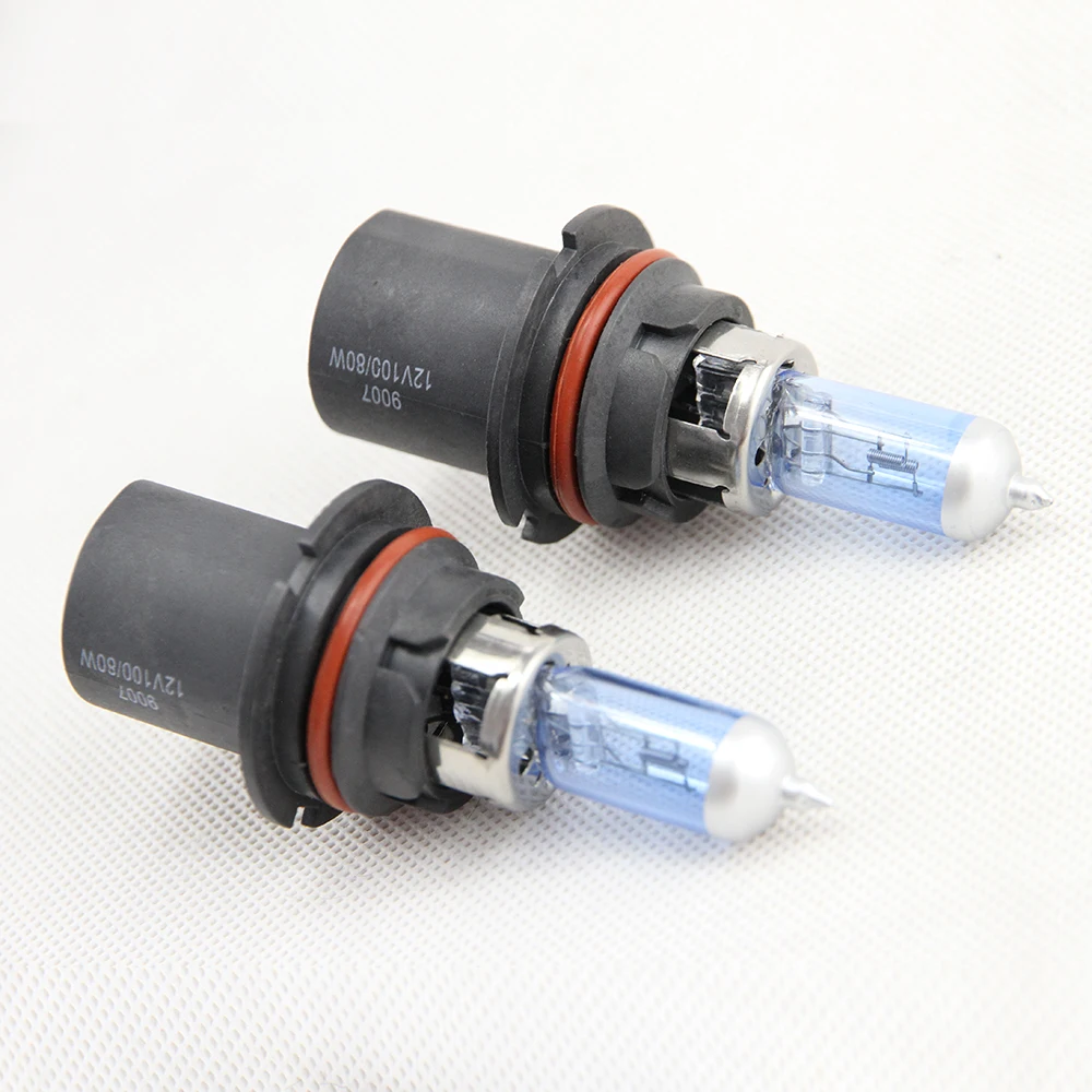 2x HB5 9007 Super White 12V 100/80W Car Halogen Lamps Automotive Bulbs Headlights Dark Blue Glass